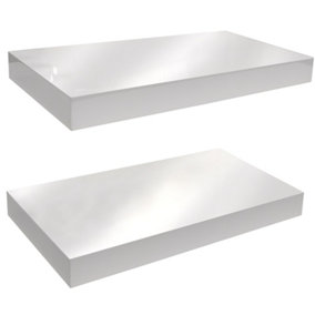 Watsons Wall Mounted 40cm Floating Shelf  Pack Of Two  White