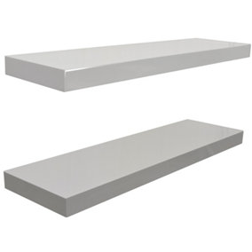 Watsons Wall Mounted 70cm Floating Shelves  Pack Of Two  White