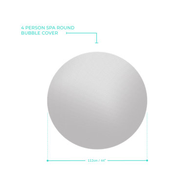 Wave 6-Person Round Floating Hot Tub Bubble Cover, Energy-Saving Eco Spa Liner