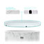 Wave California Drop Stitch 4 Person Round Inflatable Hot Tub, White Marble