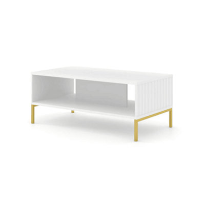 Wave Coffee Table in White Matt W900mm x H430mm x D600mm