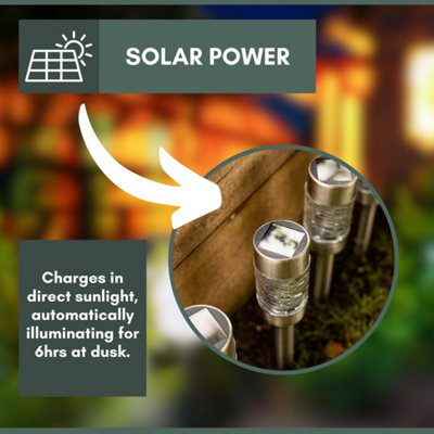 Wave Effect Solar Stake Outdoor Lights 4 Pack - 4