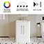 Wave Floor Standing 2 Door Vanity Unit with Ceramic Basin - 600mm - Gloss White - Balterley