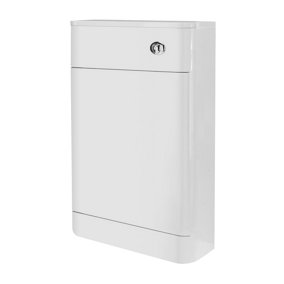 Wave Floor Standing WC Toilet Unit (Concealed Cistern and Pan Not Included) - 550mm - Gloss White - Balterley
