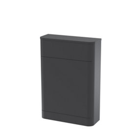 Wave Floor Standing WC Toilet Unit (Concealed Cistern and Pan Not Included) - 550mm - Satin Anthracite