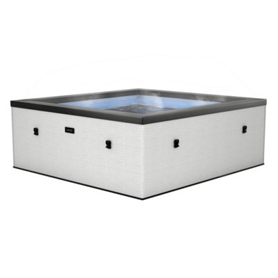 Wave Garda, 6-Person Eco Foam Hot Tub, Integrated Heater, Pebble White