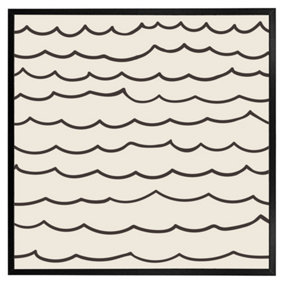 Wave lines (Picutre Frame) / 20x20" / White