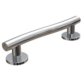 Wave Polished Stainless Steel Grab Rail - 12"/30cm