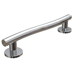 Wave Polished Stainless Steel Grab Rail - 18"/45cm