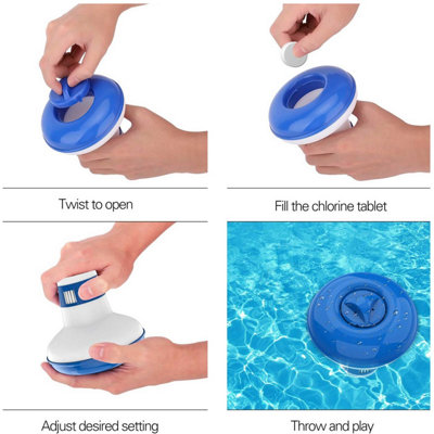 Wave Spa Hot Tub Floating Multifunctional Chlorine Tablet Dispenser
