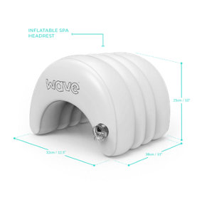 Wave Spa Inflatable Hot Tub Head Rest Pillow, White