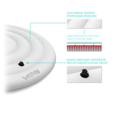 Wave Spa Round 4 Person Protective Thermal Efficient Inflatable Cover - 3