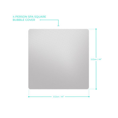 Wave Spa Square 4 Person Hot Tub Bubble Cover - 3