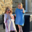 WAVE SPA TOWEL ROBE, PONCHO STYLE HOODED CHILDREN'S CHANGING ROBE (BLUE)