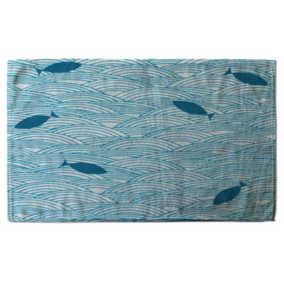 Waves & Fish (Bath Towel) / Default Title