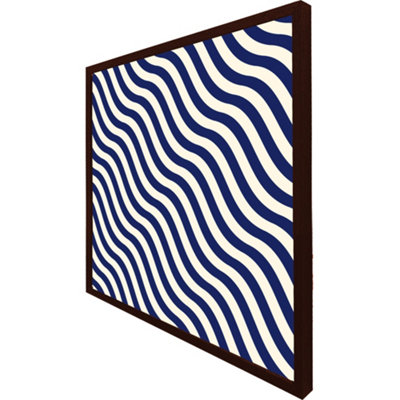 Wavey lines (Picutre Frame) / 12x12" / Brown