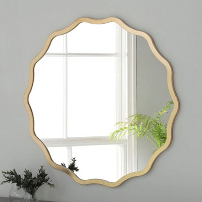 Wavy Ripple Framed Small Mirror