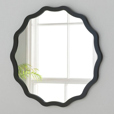 Wavy Ripple Framed Small Mirror