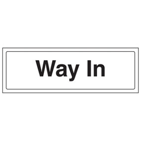 Way In - Sign Direction / General - Rigid Plastic - 300x100mm (x3)