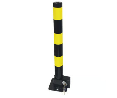 Way4Now - Car Parking Space Lock with Bolts - Yellow and Black - 600mm x 60mm