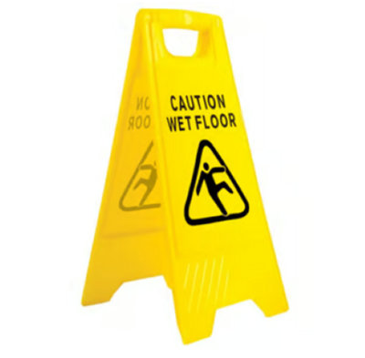 Way4Now - Caution Wet Floor - Yellow Portable A-Frame Safety Sign at B&Q