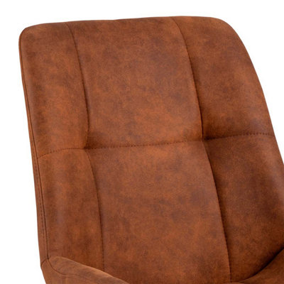 Waylor Dining Chair in Brown Fabric