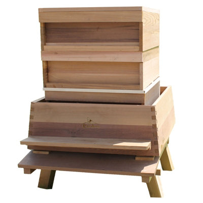 WBC Beehive Bee Keeping Pine 3 Lifts Porch 2 Super 1 Brood Gabled Roof Bee Hive - 3