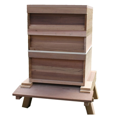 WBC Beehive Bee Keeping Pine 3 Lifts Porch 2 Super 1 Brood Gabled Roof Bee Hive - 4