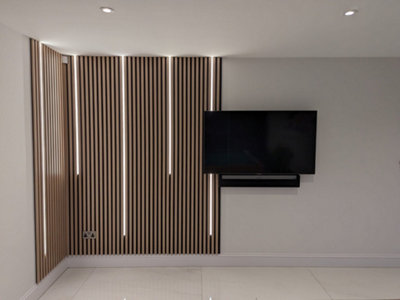 WBM Cre8 Acoustic Decorative Timber Slat Wall Panel - Oak Natural ...