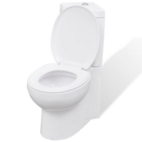 WC Ceramic Toilet Bathroom Corner Toilet White