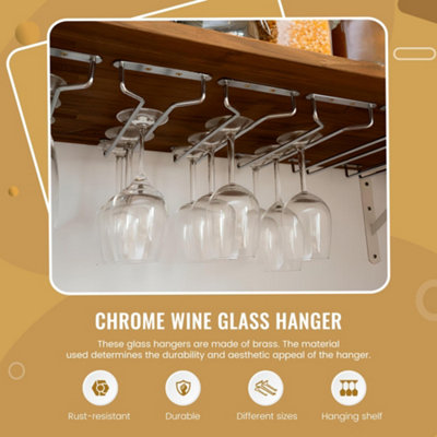 We Can Source It Chrome Wine Glass Hanger Rack 16 Inch Under Cabinet ...