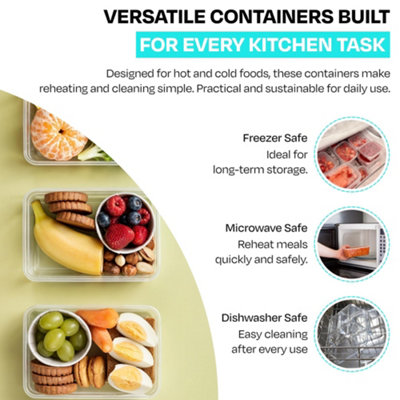 We Can Source It Ltd 250 x 500ml Plastic Microwave and Freezer Safe ...