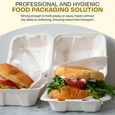 We Can Source It Ltd Bagasse Disposable Burger Box 6 Inch Sugarcane ...