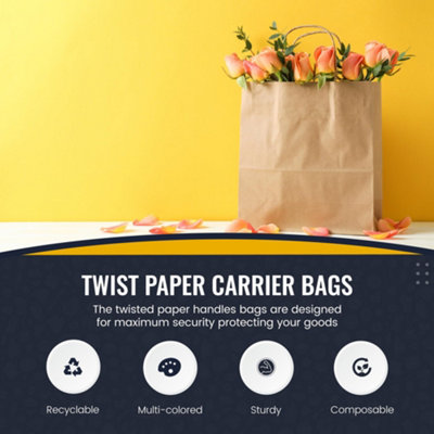 We Can Source It Ltd Decomposable Luxury Kraft Paper Bags Twisted ...