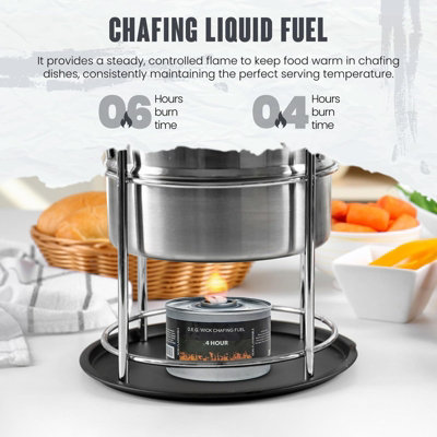 We Can Source It Set of 4 Chafing Fuel Cans 4 Hour Burn Wick Non ...