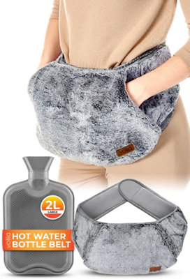 Wearable Hot Water Bottle Belt - 1.5L Soft Wrap-Around Hot Water Bag with Adjustable Strap for Period Pain, Cramps & Warmth
