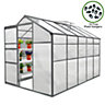 Weather resistant aluminium greenhouse 6ft x 10ft