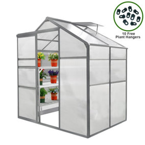 Weather resistant aluminium greenhouse 6ft x 4ft