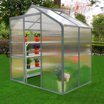 Weather resistant aluminium greenhouse 6ft x 4ft