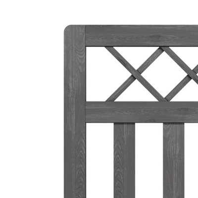 Weather Resistant Wooden Garden Gate in Cross Top Detail Design 120cm W ...