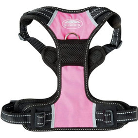 Weatherbeeta Anti-Pull Dog Harness Black/Pink (Medium)