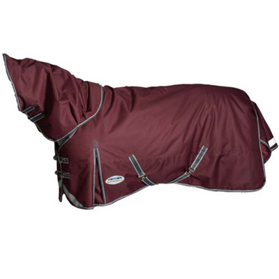 Weatherbeeta Comfitec Plus Dynamic II achable Neck 100g Horse Turnout Rug & Neck Cover Maroon/Grey/White (5 9") Price Comparisons | Compare The Build