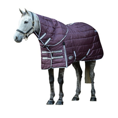 Weatherbeeta Comfitec PP II achable Neck Channel Quilt Midweight Horse Stable Rug Maroon/Grey/White (5 6") Price Comparisons | Compare The Build