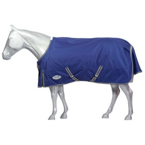 Weatherbeeta Comfitec Premier Free II Medium Lite achable Neck Horse Rug Dark Blue/Grey/White (5 9")