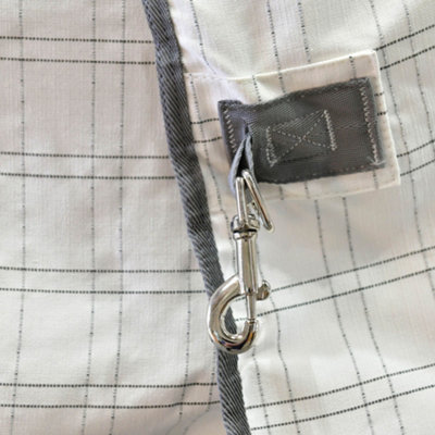 Weatherbeeta Comfitec Standard-Neck Cotton Horse Rug Liner White/Grey (4)