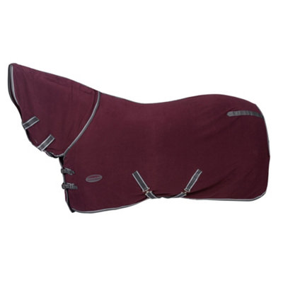 Weatherbeeta Cooler Combo Neck Fleece Horse Turnout Rug Maroon/Grey/White (4 9") Price Comparisons | Compare The Build
