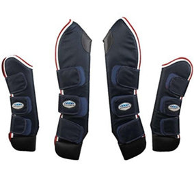 Weatherbeeta Deluxe Travel Boots Navy/Red/White (Full)
