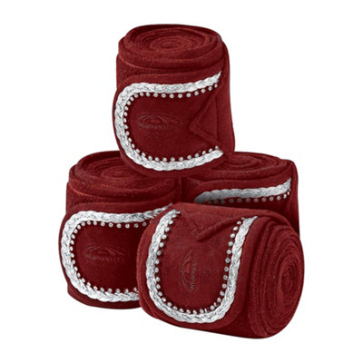 Bandages Polaires Marbre Weatherbeeta Pour Cheval – Couleur Rose Tourbillon Neuf