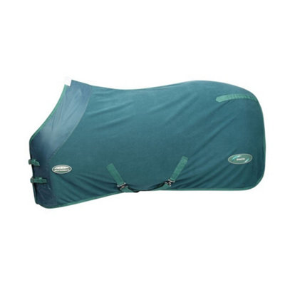 Weatherbeeta Green-Tec Standard-Neck Fleece Horse Cooler Rug Dragonfly Blue/Bottle Green (4)