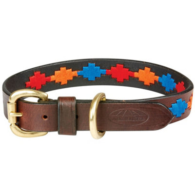 Weatherbeeta Polo Leather Dog Collar Beaufort Brown/Red/Orange/Blue (XXL) Price Comparisons | Compare The Build